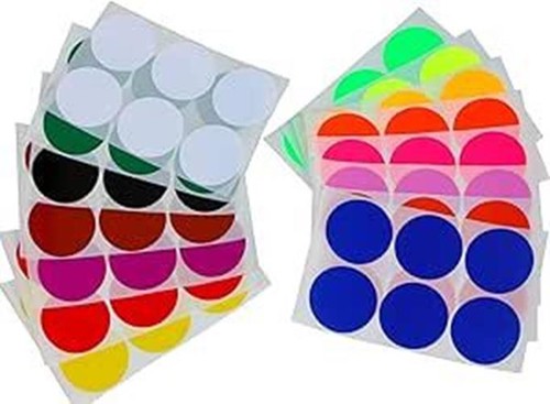 50mm coloured dot stickers - dot, 14