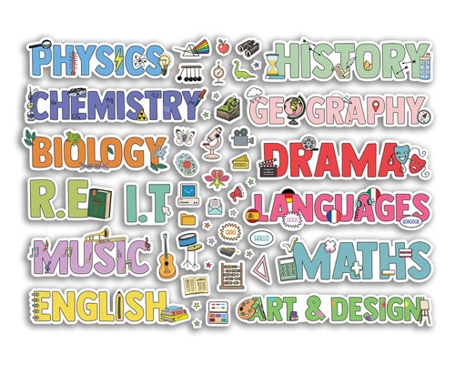 Sticker sheet school - a4,