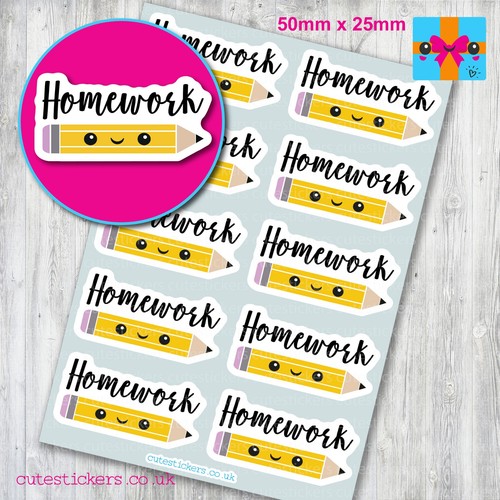 Homework book label - homework,