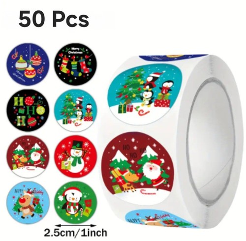 50x merry christmas stickers - christmas,
