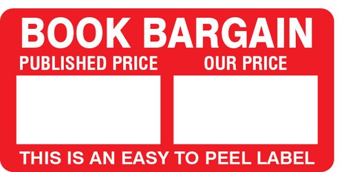 Book bargain labels - bargain, (stickers)