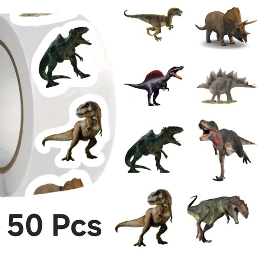 50x dinosaur stickers labels - 50x,