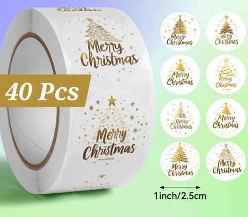 40x merry christmas - merry, stickers
