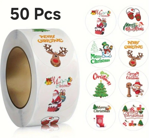 50x merry christmas stickers - christmas,