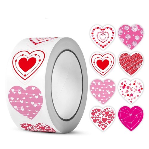 Heart stickers 5cm love - heart, 2.5cm