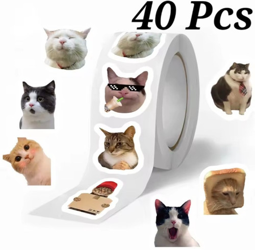 40x meme funny - cat, stickers