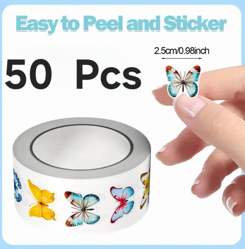 50x butterfly stickers - ,