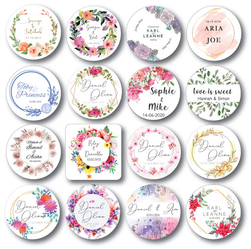 Personalised stickers wedding - personalised,