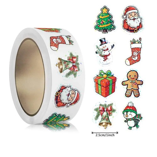 500 merry christmas stickers - 500,